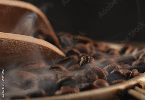 Palone ziarna kawy