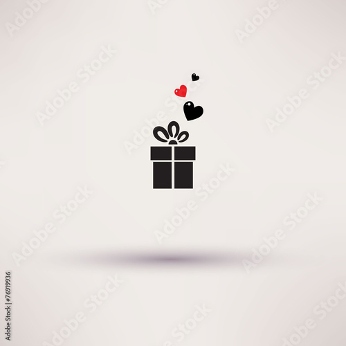 Pictograph of gift Vector icon Template design.