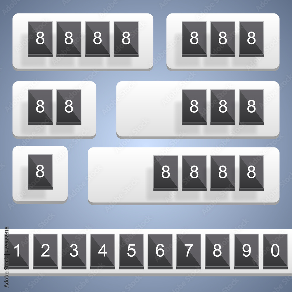 Numeric scoreboard. Vector Numeric scoreboard. Vector