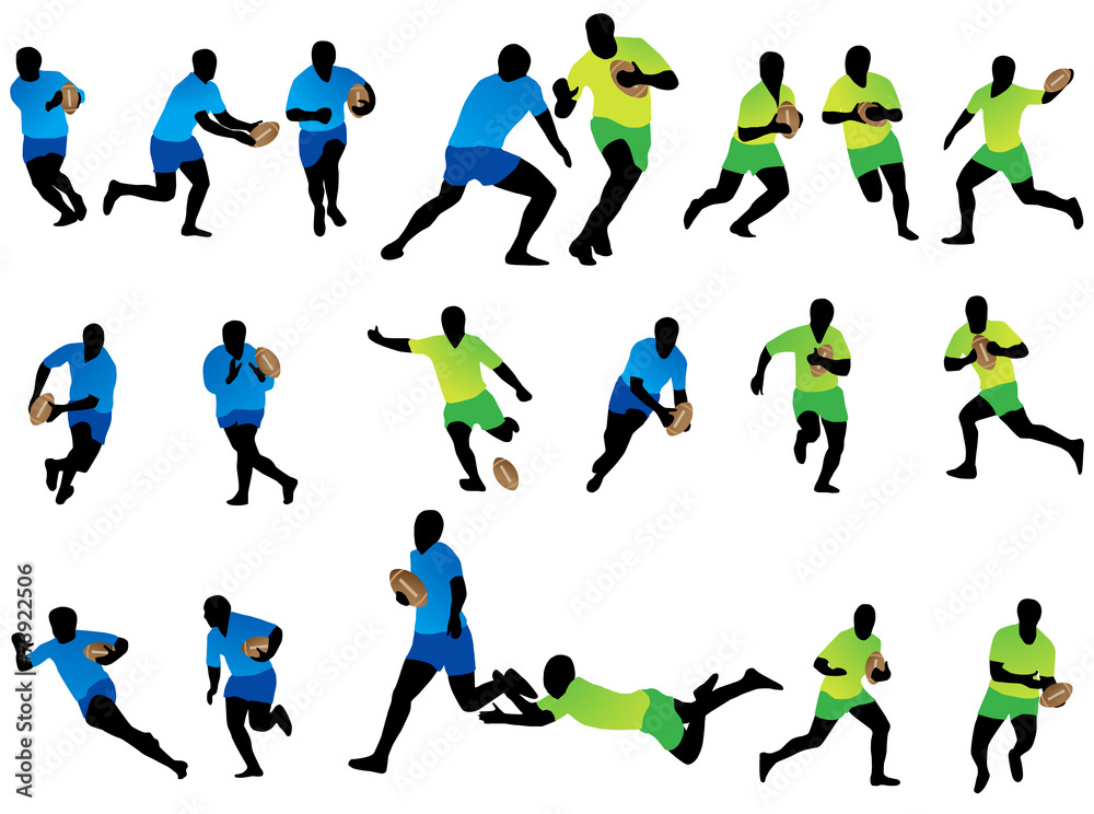Illustration of rugby players