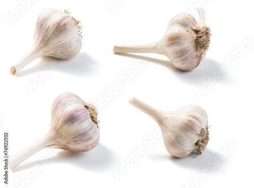 Garlic isolated on a white