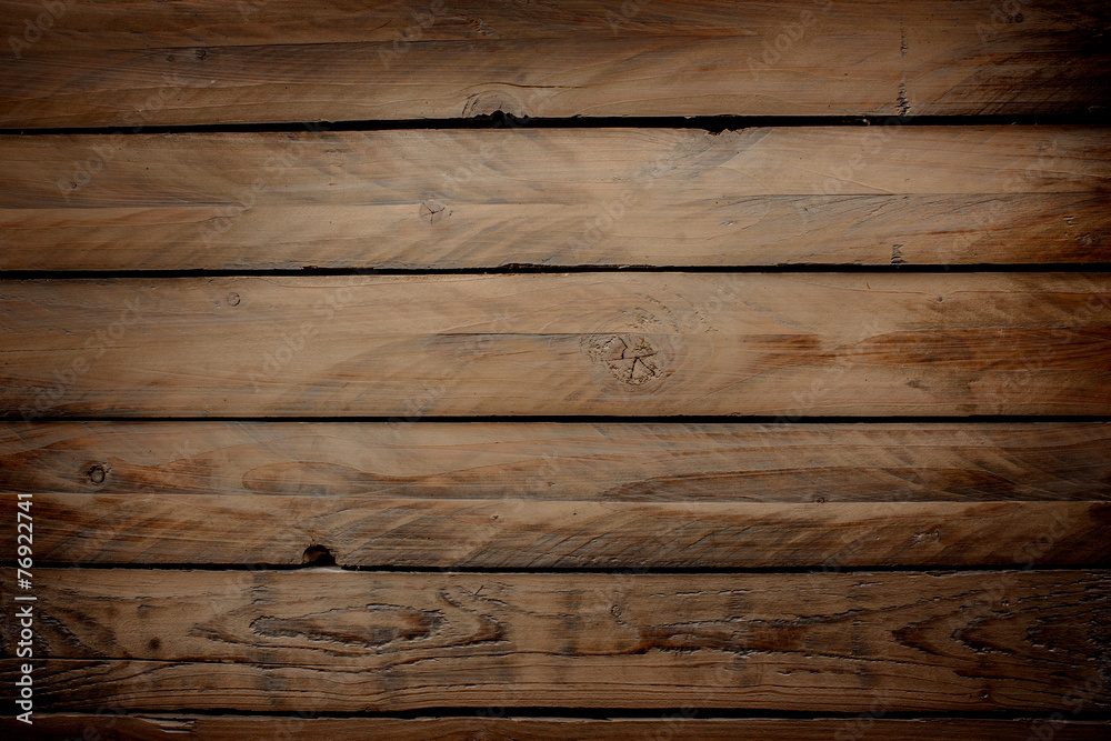 Naklejka premium Wood background with horizontal planks