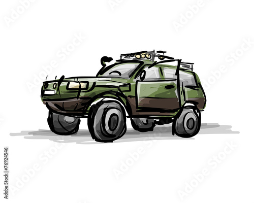 Tuned jeep, sketch for your design
