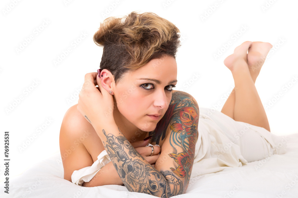 Fototapeta premium Woman in bed