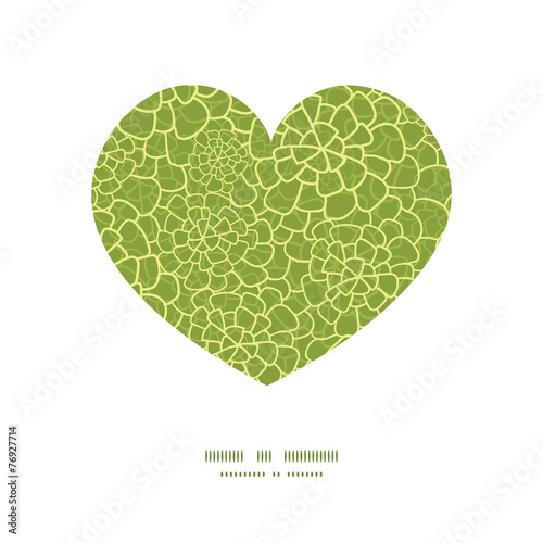 Vector abstract green natural texture heart silhouette pattern