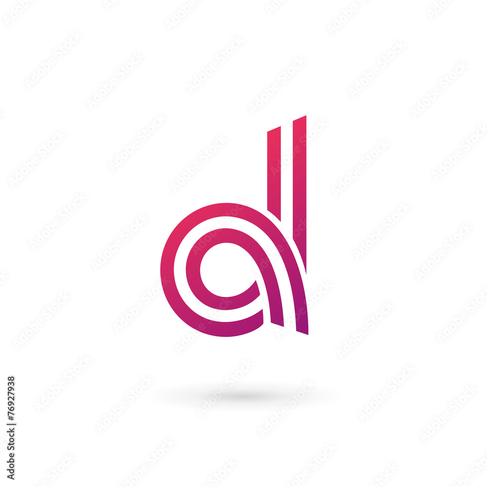 Letter D logo icon design template elements