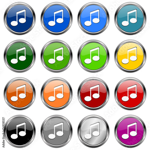 Musik Music Button  #150127-04