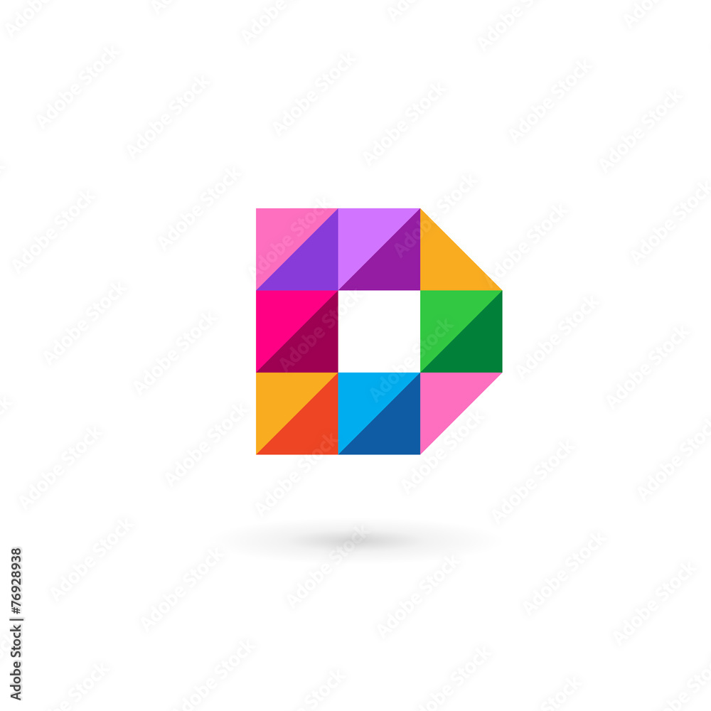 Letter D mosaic logo icon design template elements Letter D mosaic logo icon design template elements
