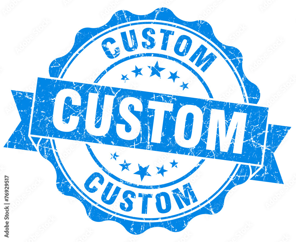 Fototapeta premium custom blue vintage isolated seal