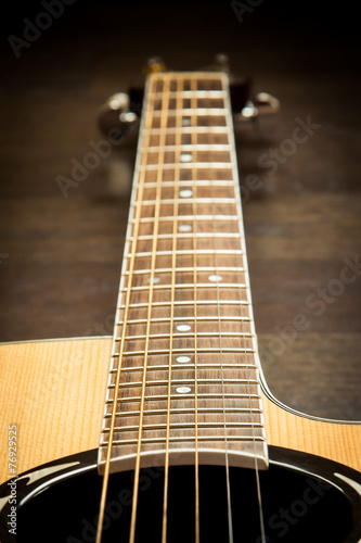 Acoustic guitar fretboard