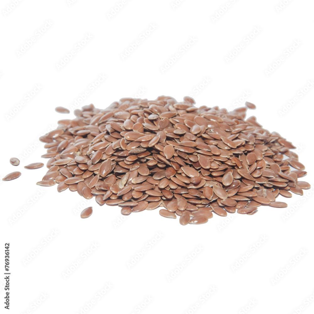 flax seeds isolated on a white background flax seeds isolated on a white background
