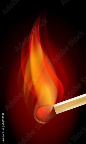 Blazing match vector illustration