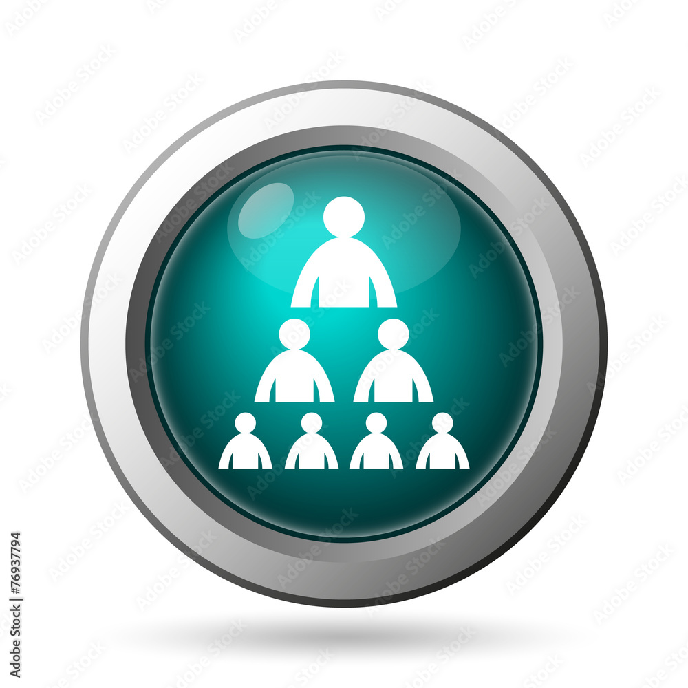 Organizational chart with people icon Organizational chart with people icon