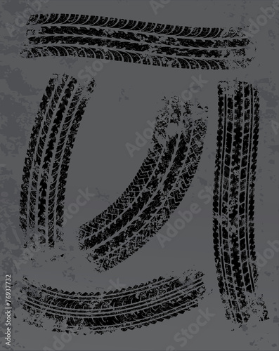 Traces of tires vector background