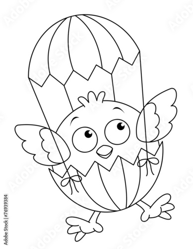 coloring book with easter symbols