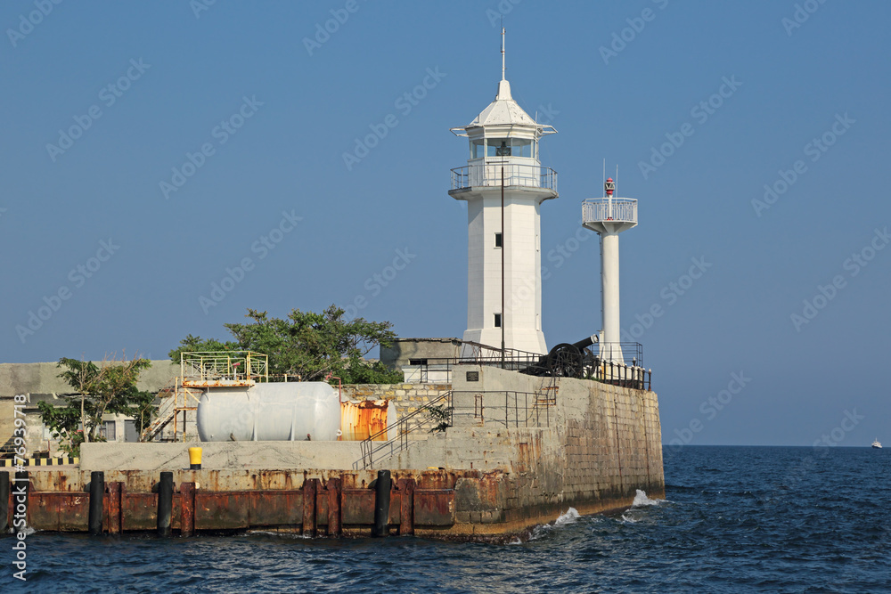 Lighthouse. Yalta city, republic Crimea