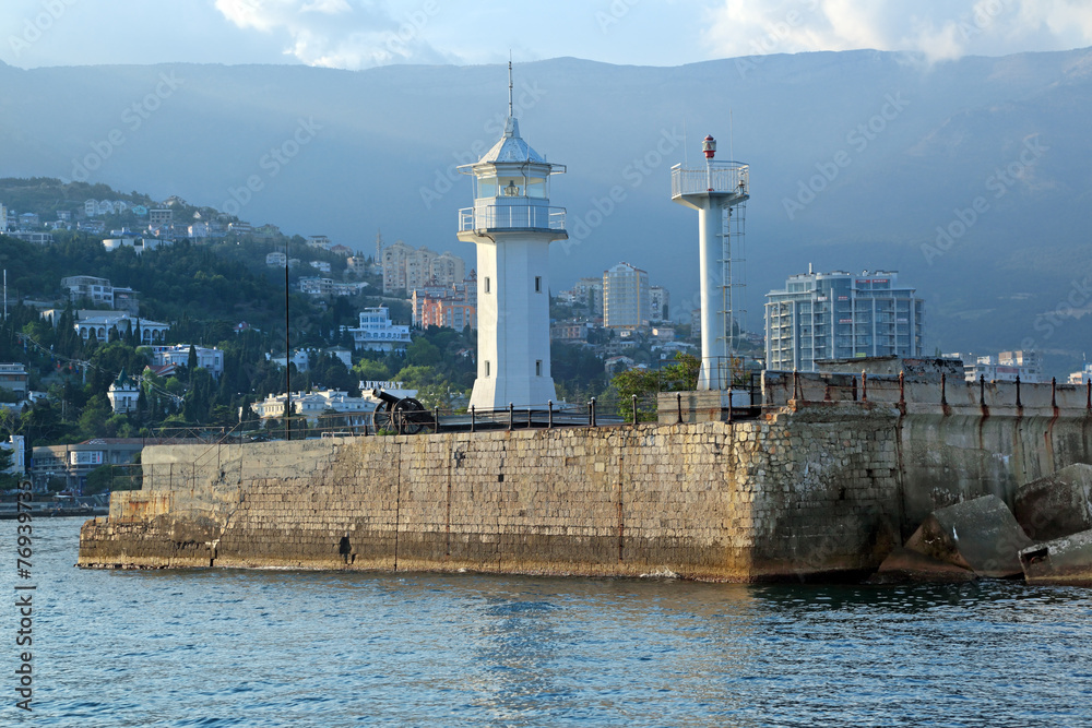 Lighthouse in Yalta city 