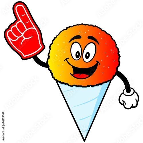 Snow Cone with Foam Finger