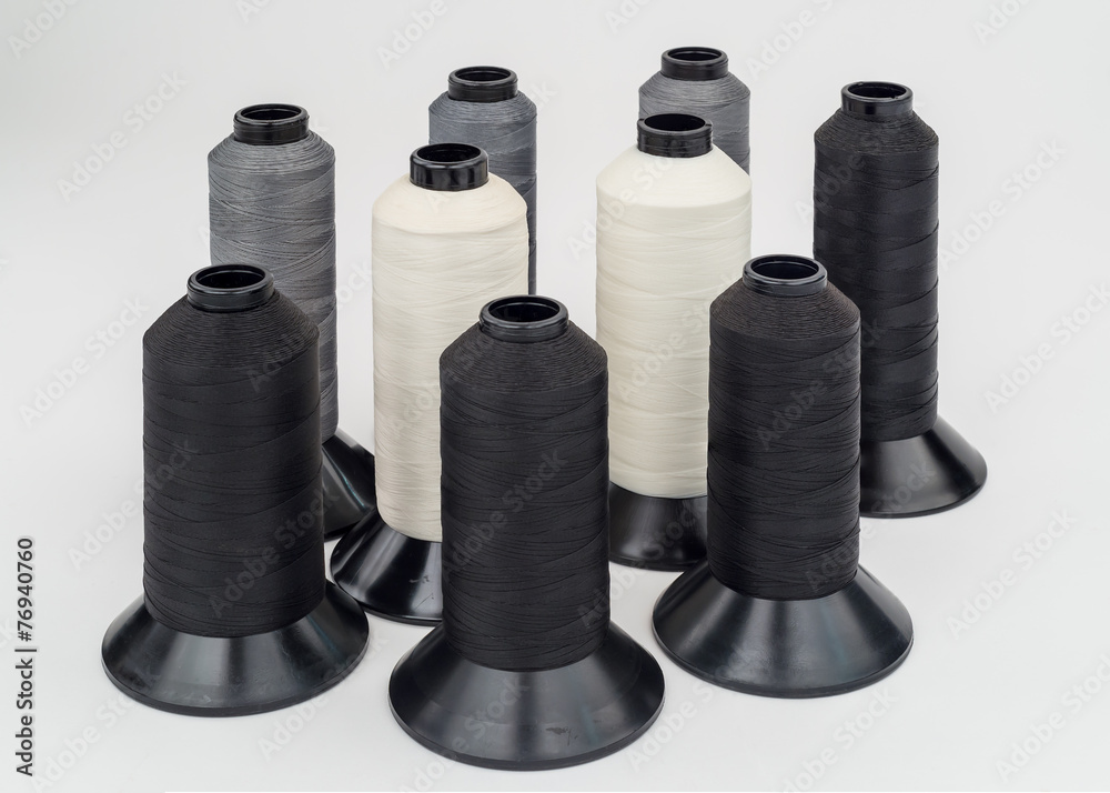 Group of Large Industrial Thread Spools. Group of Large Industrial Thread Spools.