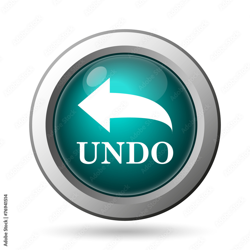Undo icon. Internet button on white background.. Undo icon. Internet button on white background..