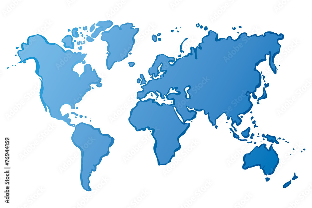 Vector drawing map of The World Vector drawing map of The World
