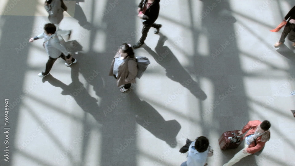 People travelling airport concourse male female Hong Kong 