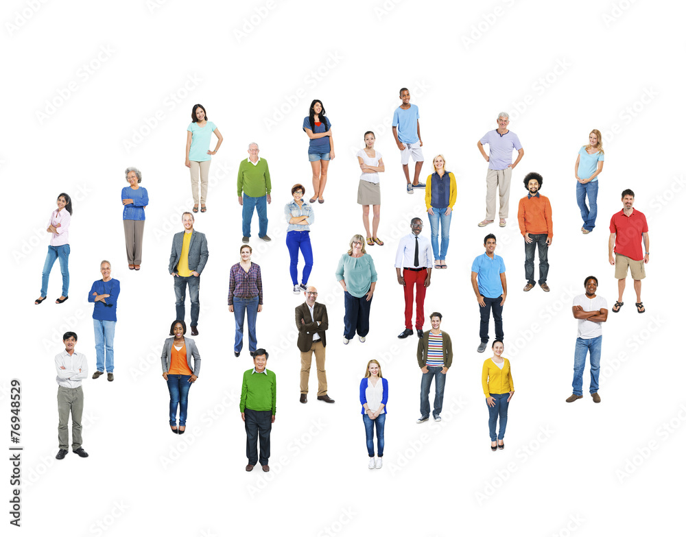 Diverse Large Group People Multiethnic Group Concept