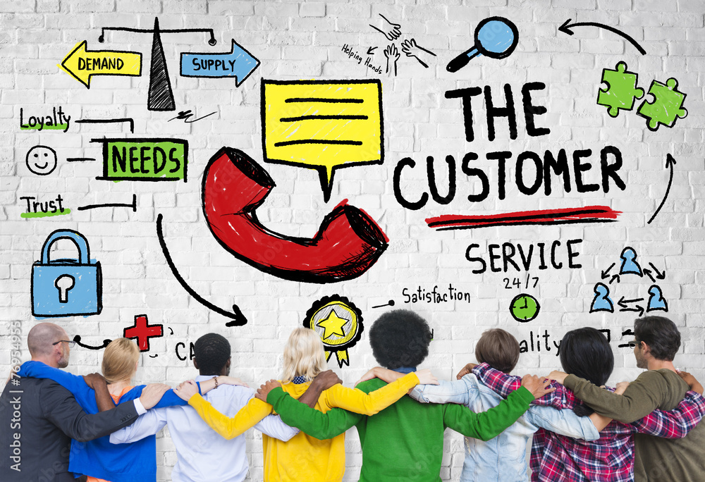 Customer Service Target Market Support Assistance Concept
