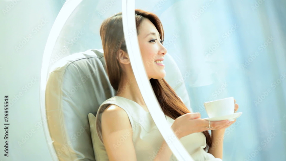 Attractive Ethnic Female Business Advisor Luxury Apartment Relaxation Coffee Attractive Ethnic Female Business Advisor Luxury Apartment Relaxation Coffee