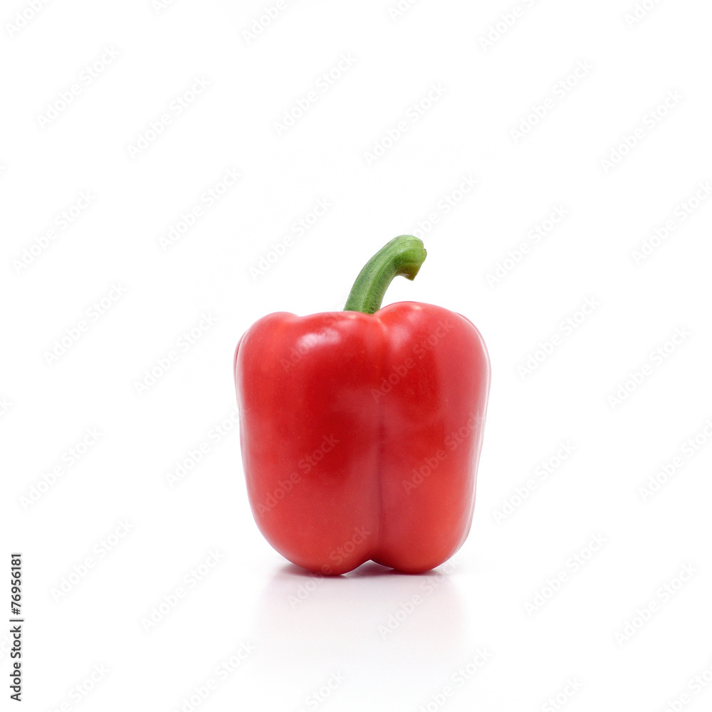 Red sweet pepper  on desk ,paprika on isolate white background