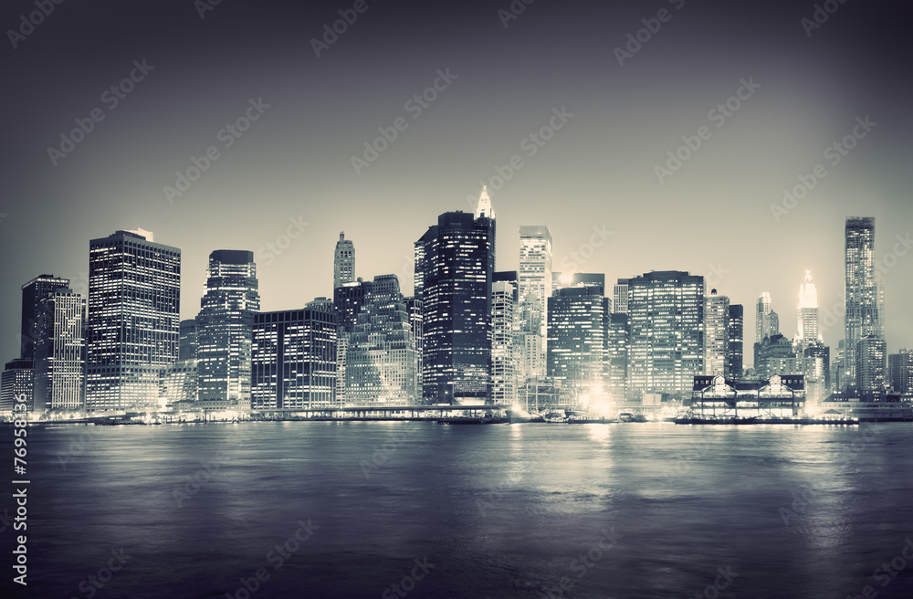 Obraz premium City Scape New York Buildings Travel Concept
