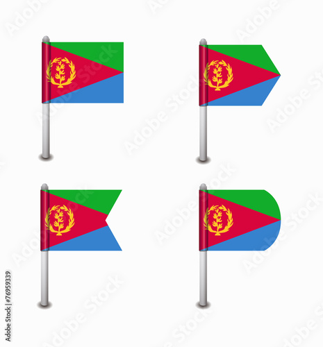 set of four flags Eritrea