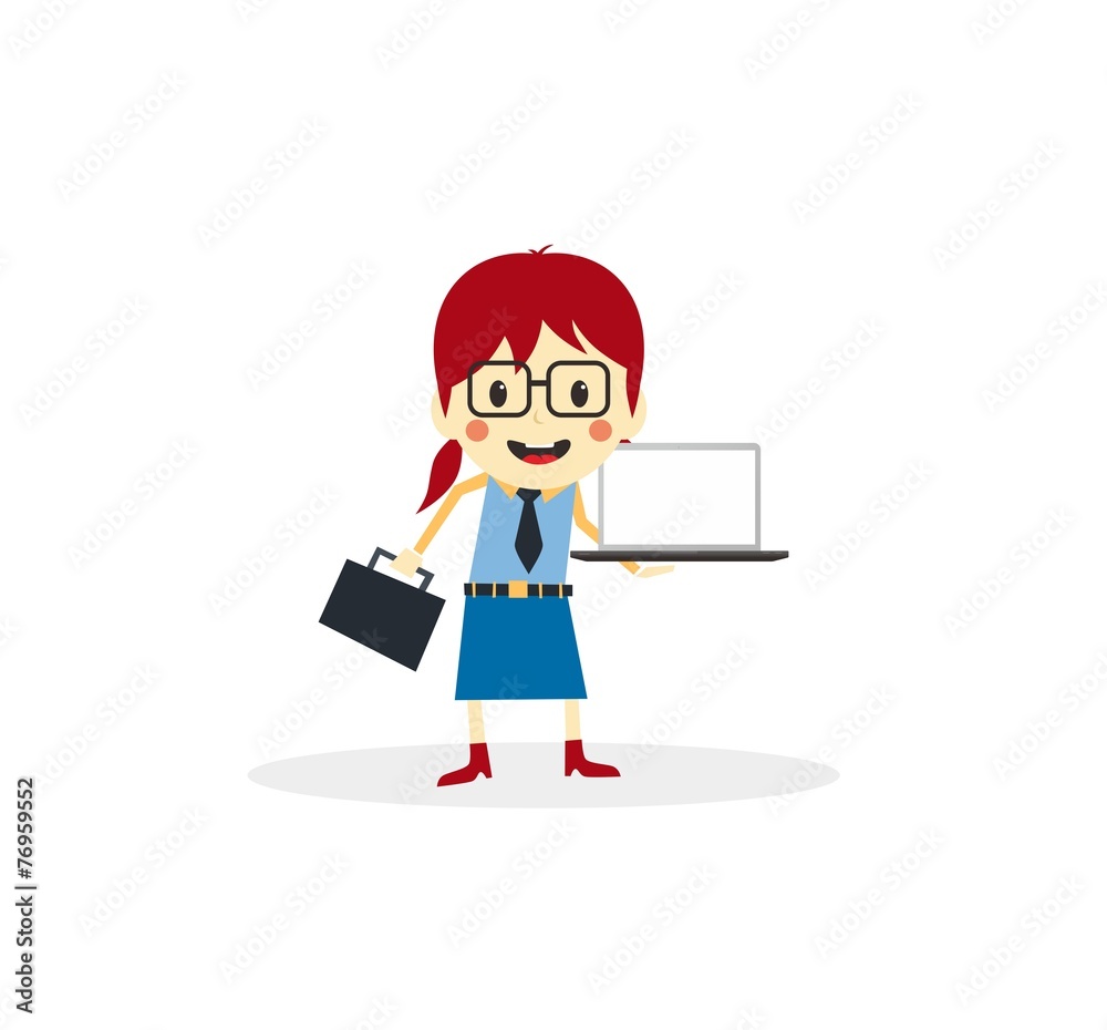 business presentation cartoon character business presentation cartoon character