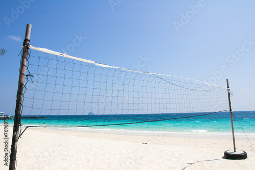 Volleyball net on the beach © torsak
