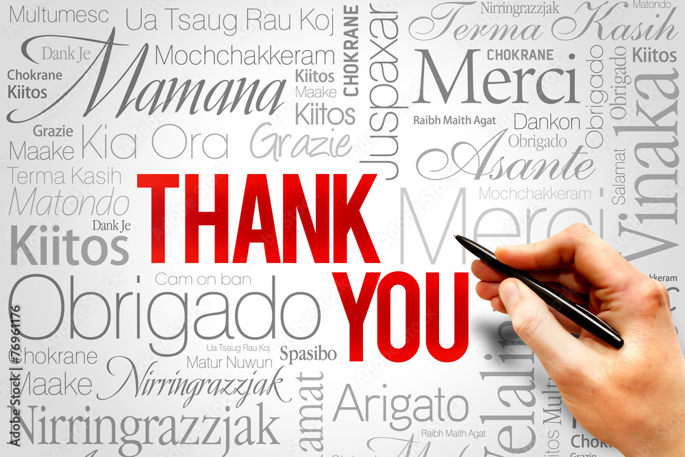 Thank You Word Cloud in different languages concept Thank You Word Cloud in different languages concept