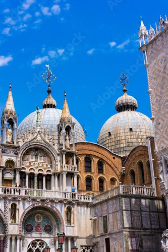 Piazza San Marko in Venice  Italy.  San Marko cathedral