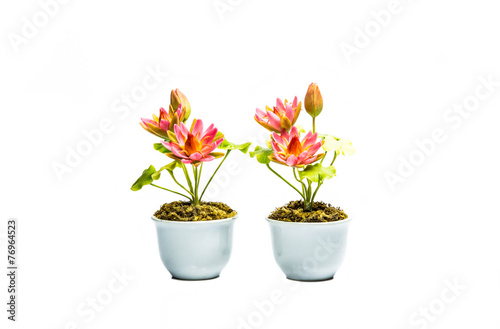 Artificial Pink Lotus  tree in pot