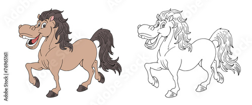 Fototapeta Naklejka Na Ścianę i Meble -  Happy horse