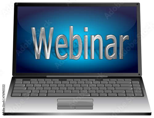Laptop mit Webinar
