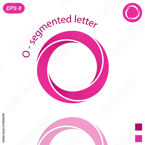 Three segmented o letter logo concept