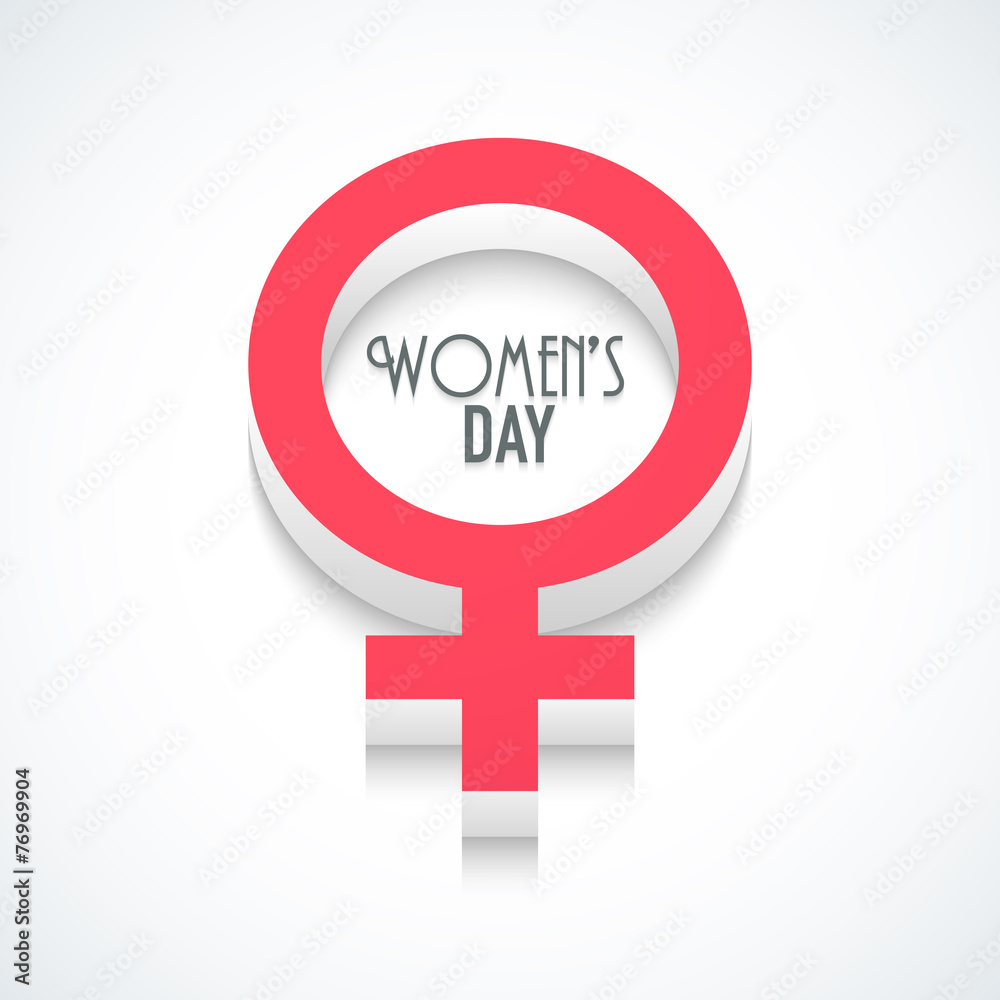 3D female symbol for International Women's Day celebration. 3D female symbol for International Women's Day celebration.