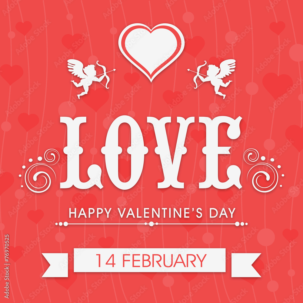 Beautiful greeting card design for Happy Valentine's Day.