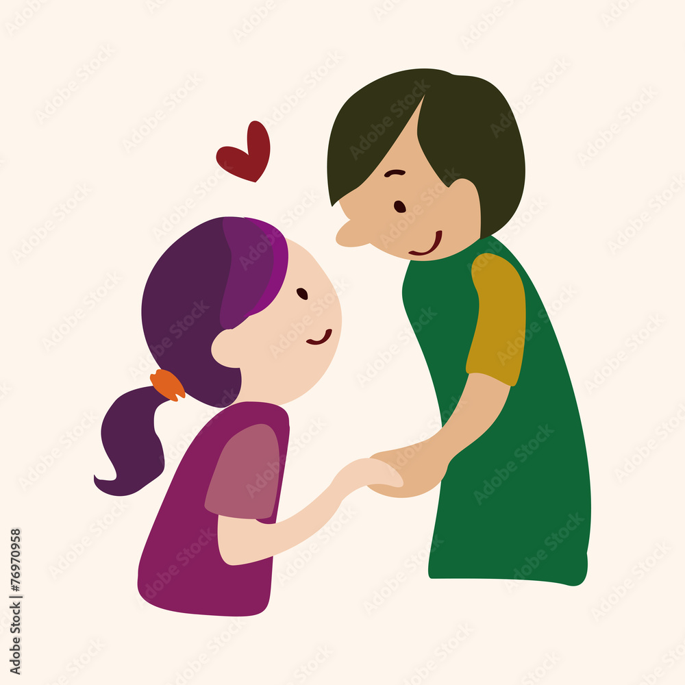 Valentine's day theme love couple elements vector Valentine's day theme love couple elements vector