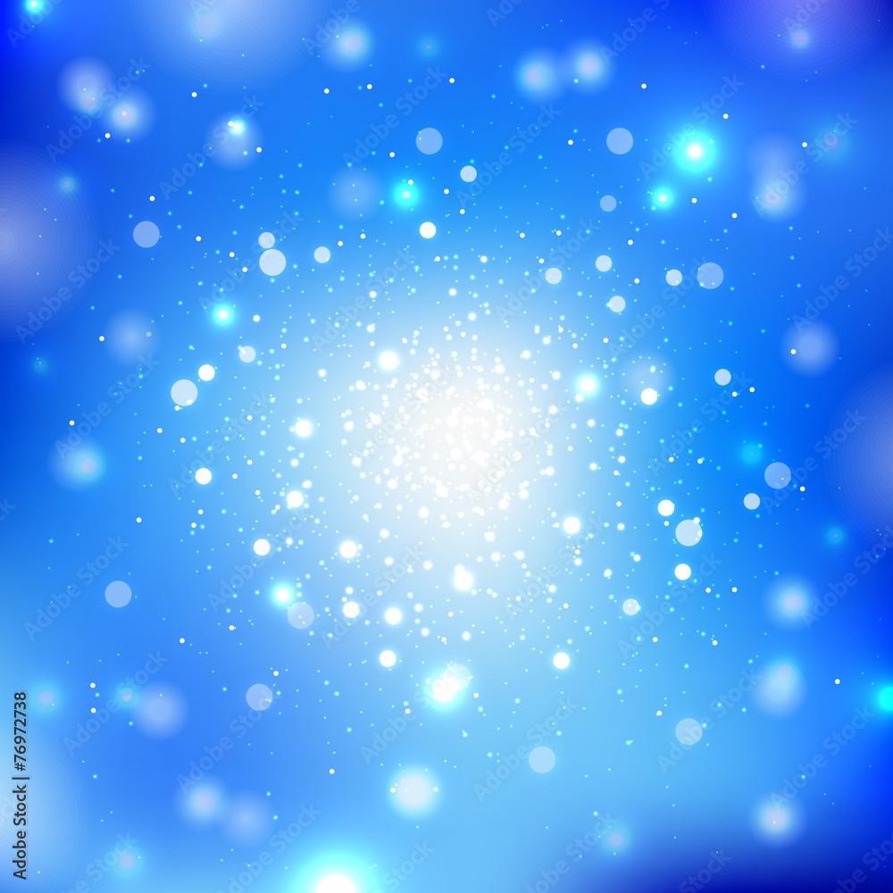 Fototapeta premium Blue background with lights