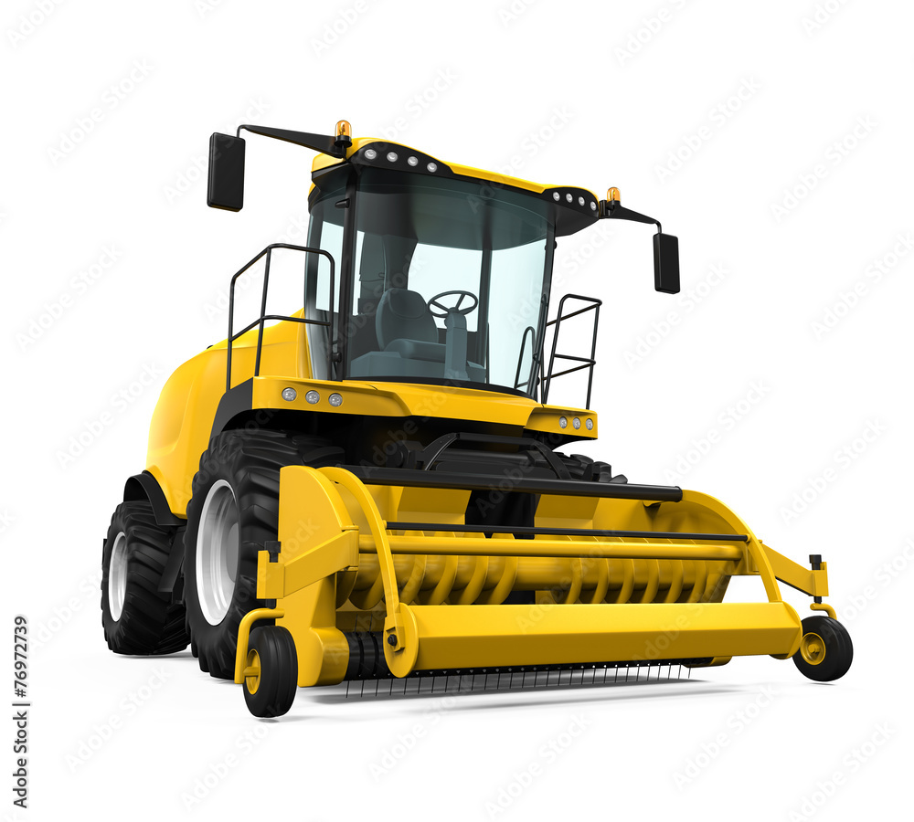 Obraz premium Yellow Forage Harvester