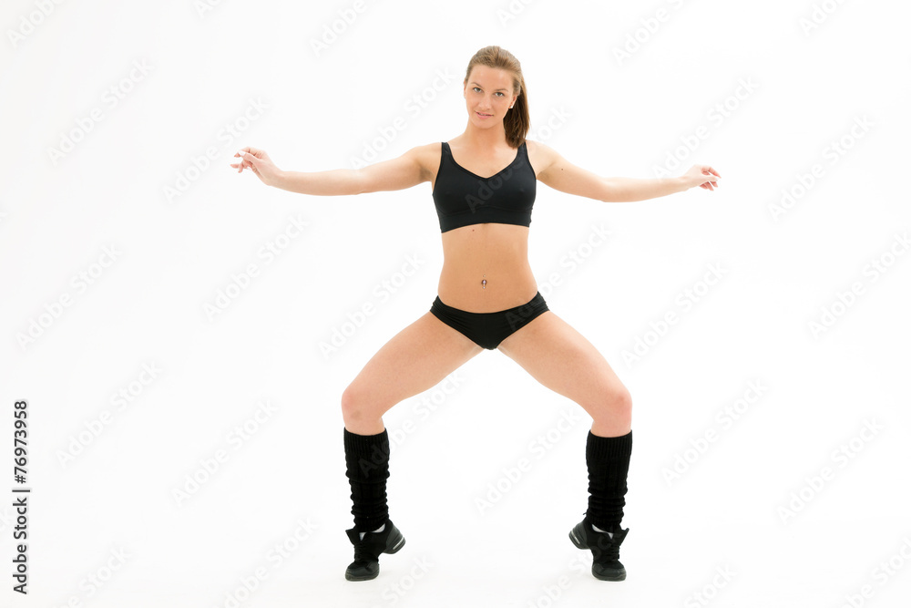 athletic girl dancing