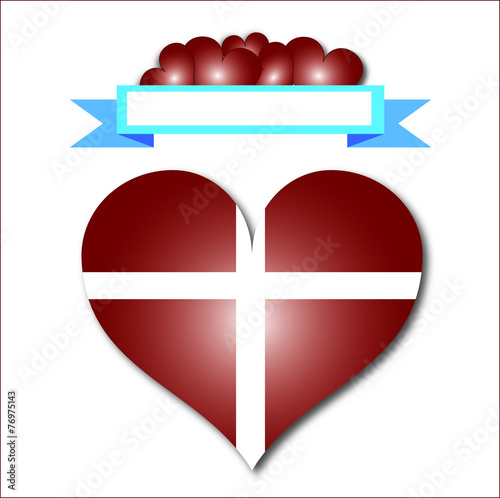 love red and white health valentine card