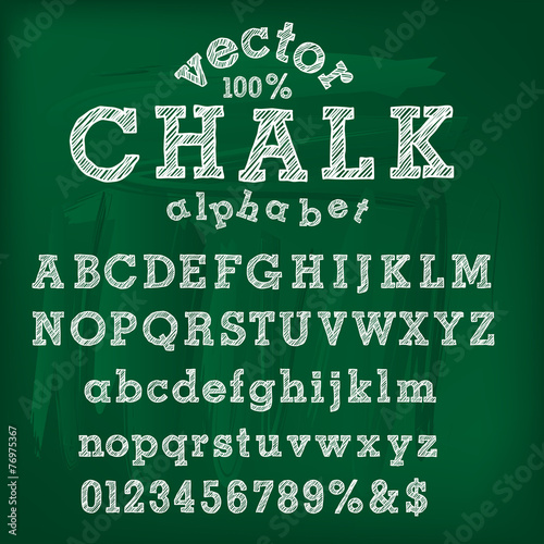 chalk alphabet