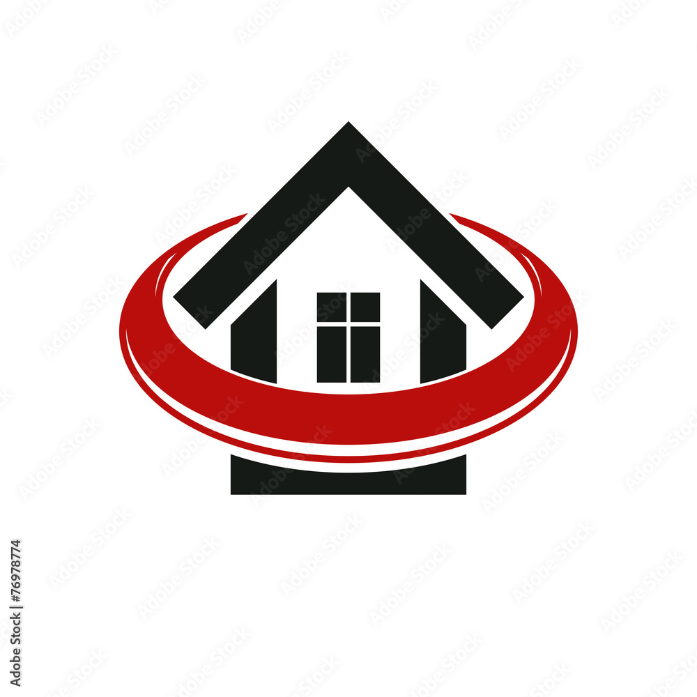 Simple architectural construction - house abstract symbol, can b Simple architectural construction - house abstract symbol, can b