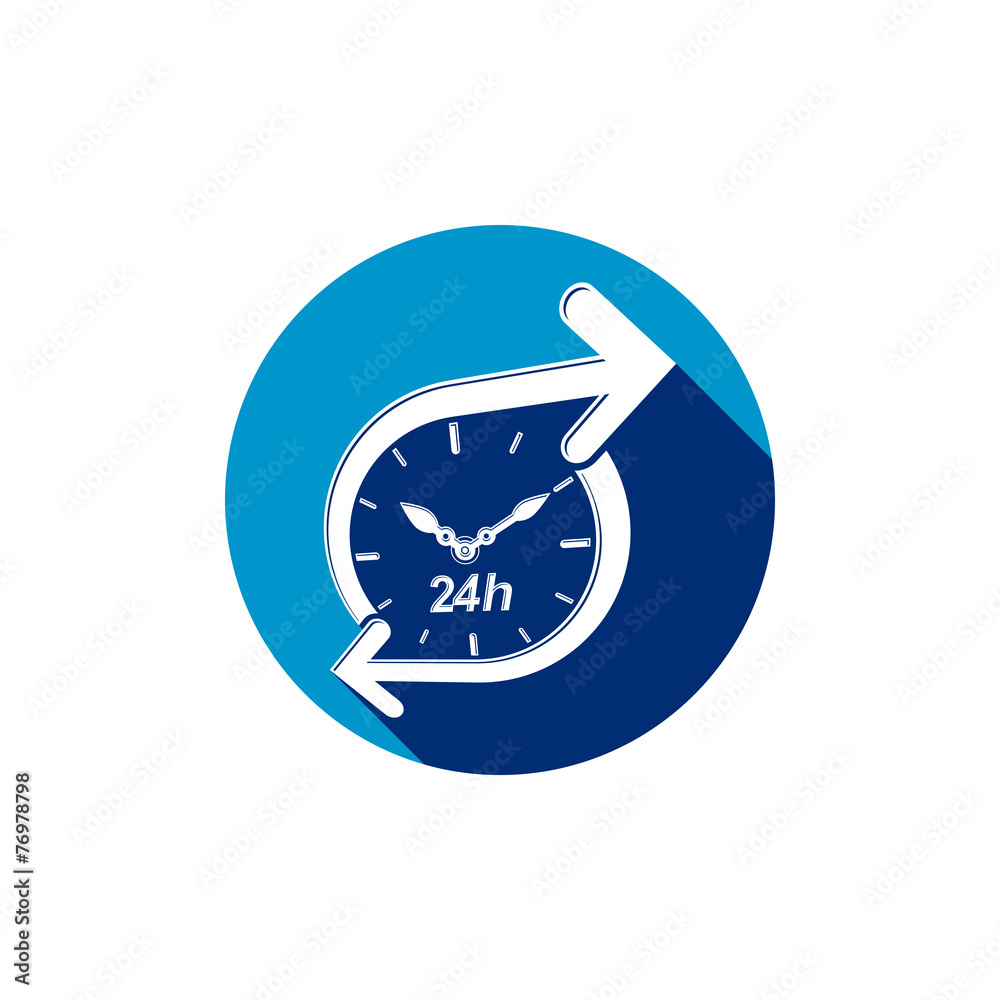 Graphic web vector 24 hours timer, around-the-clock pictogram. B Graphic web vector 24 hours timer, around-the-clock pictogram. B